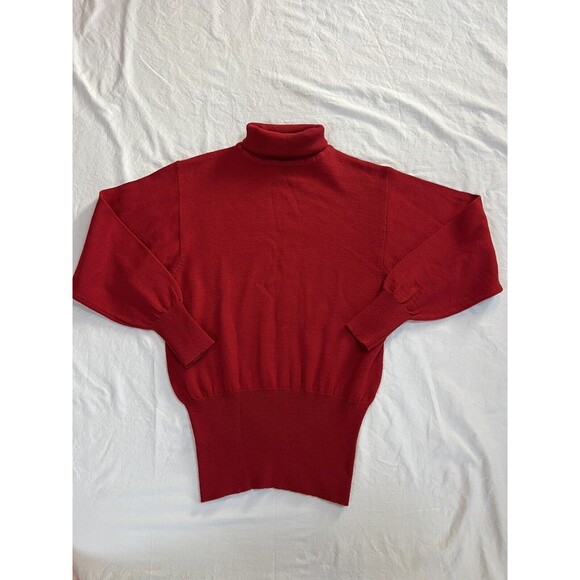 VTG Bogner Turtleneck Sweater 80's Ski Sporty Base Layer | Red | Womens Medium - Picture 3 of 16
